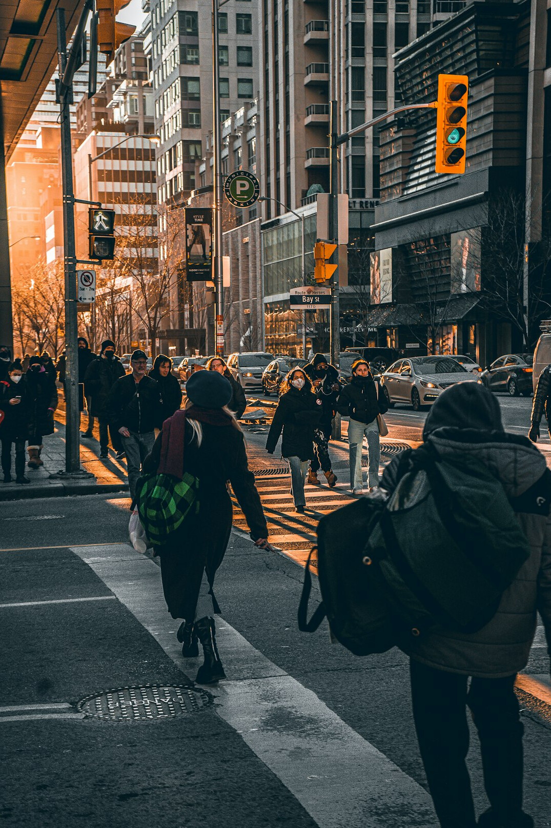 diverse people in city